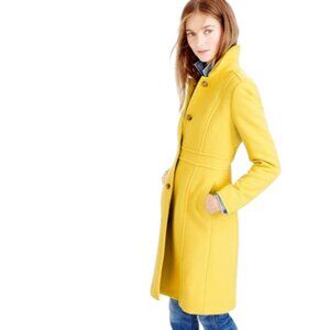 J. Crew Wool Blend Yellow Lady Day Vintage Midi Coat